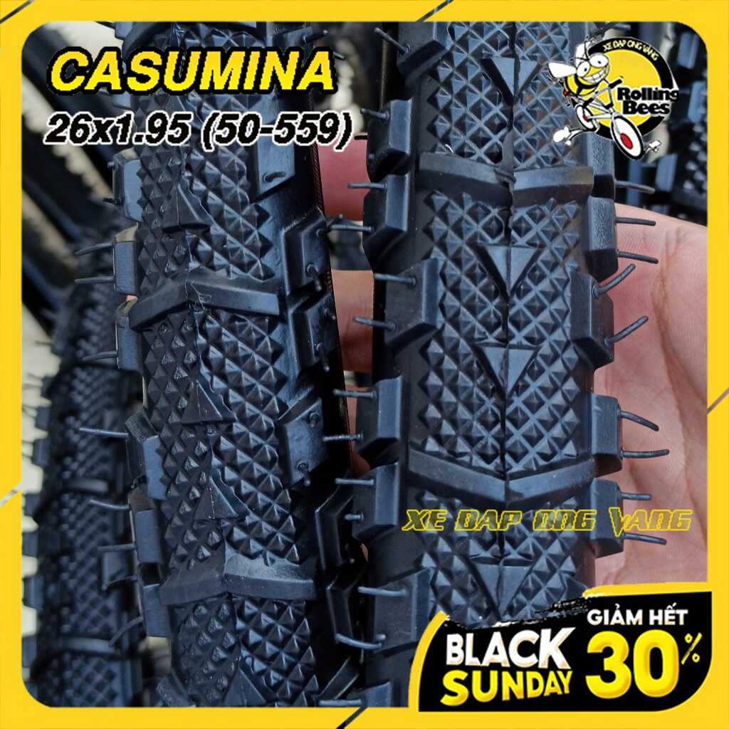 Vỏ Lốp, Săm Ruột Địa Hình Casumina 26x1.95  Chính Hãng, Giá rẻ