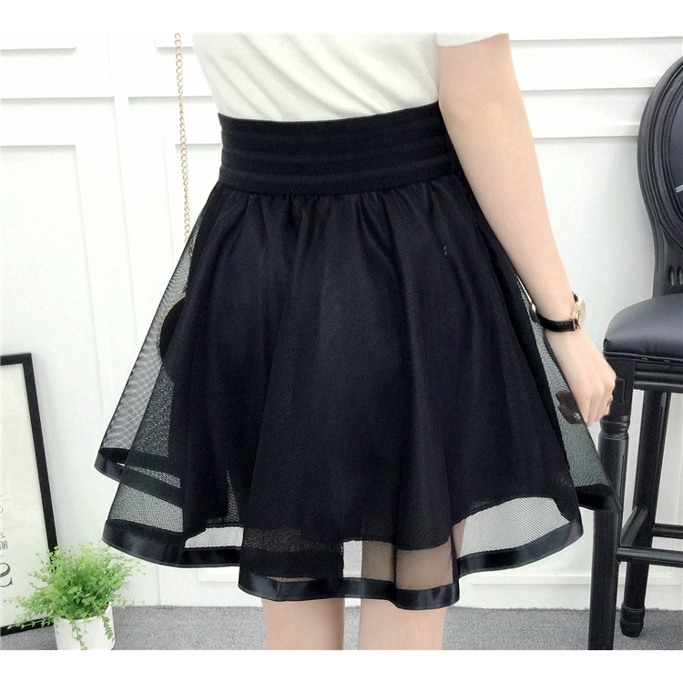 Chân váy xòe lưng thun phong cách Hàn Quốc thanh lịch dành cho nữ