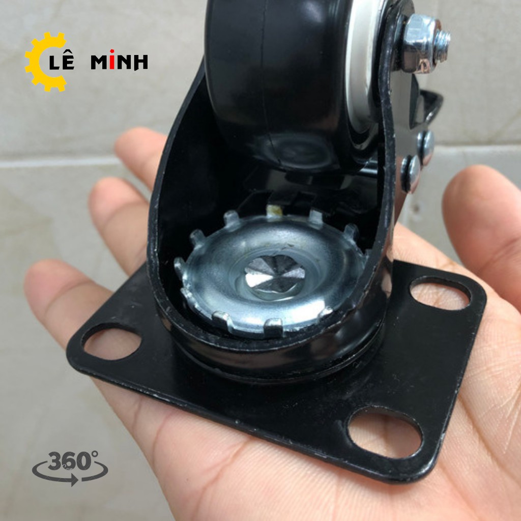 Bánh Xe Đẩy Hàng  Mini Loại Tốt - 4cm, 5cm - Có khóa Chống Trượt