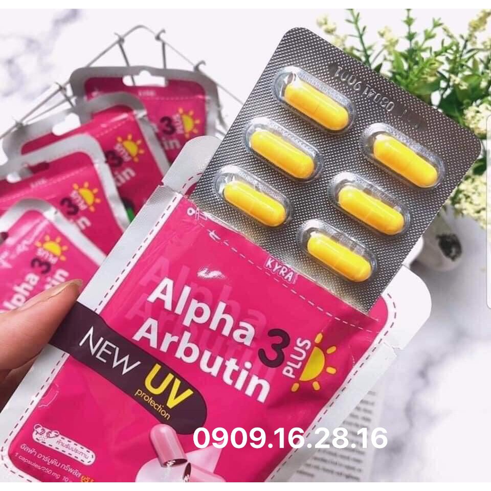 [chuẩn chính hãng] Viên Kích Trắng Alpha Arbutin 3 Plus - Vĩ 10 Viên