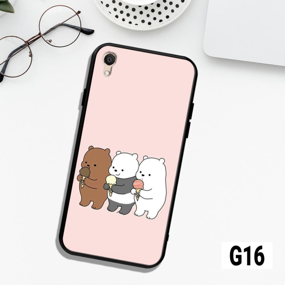 ỐP LƯNG OPPO A37/NEO9 - F1/A35 - F1 PLUS IN HÌNH GẤU WE BARE BEARS DỄ THƯƠNG