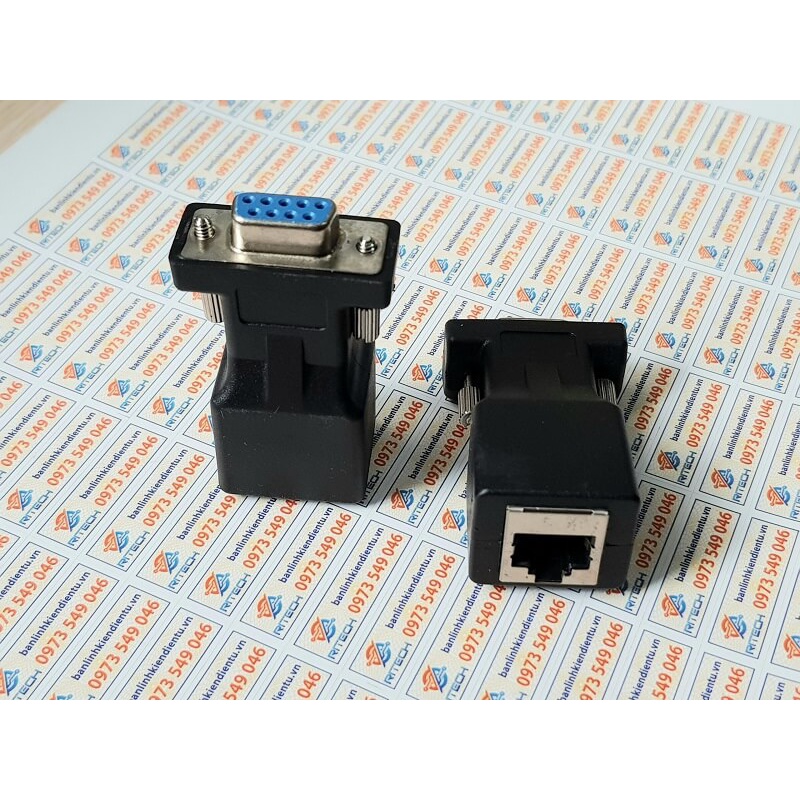 [Combo 2 con] RJ45-RS232 ĐẦU RA CÁP MẠNG 232 DÒNG RJ45 CÁI SANG DB9 (đầu cái)