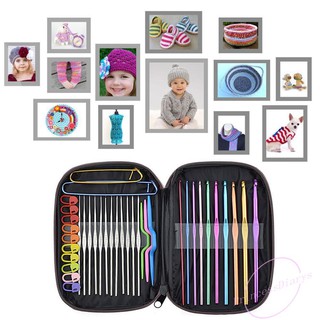100pcs Aluminum Crochet Craft Sewing Needle Set