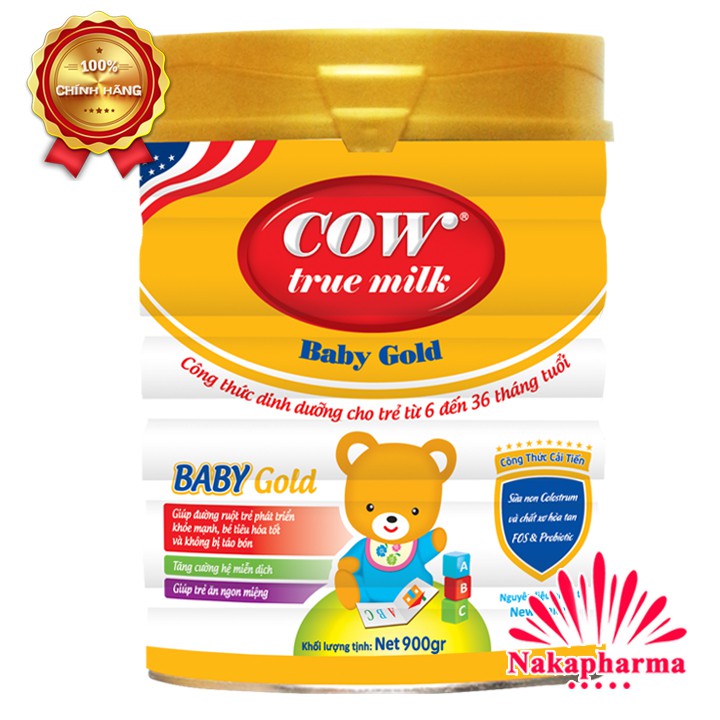 SỮA COW TRUE MILK BABY GOLD – Tăng cường miễn dịch, đường ruột khỏe mạnh, tiêu hóa tốt, không táo bón