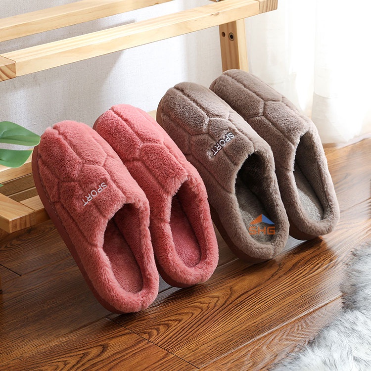 Dép lông nam nữ cao cấp đi trong nhà văn phòng thời trang, dép bông đế cao su nhẹ chống trơn trượt - Mã SN