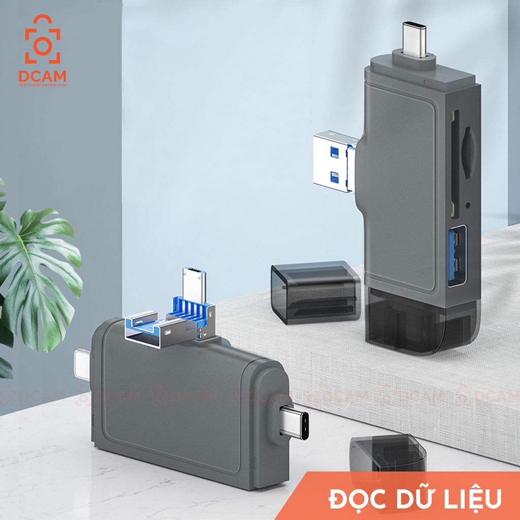 Đầu đọc thẻ RETA USB - Đọc được USB, thẻ SD, micro SD cho Iphone, Android, Laptop - Không cần cài thêm APP