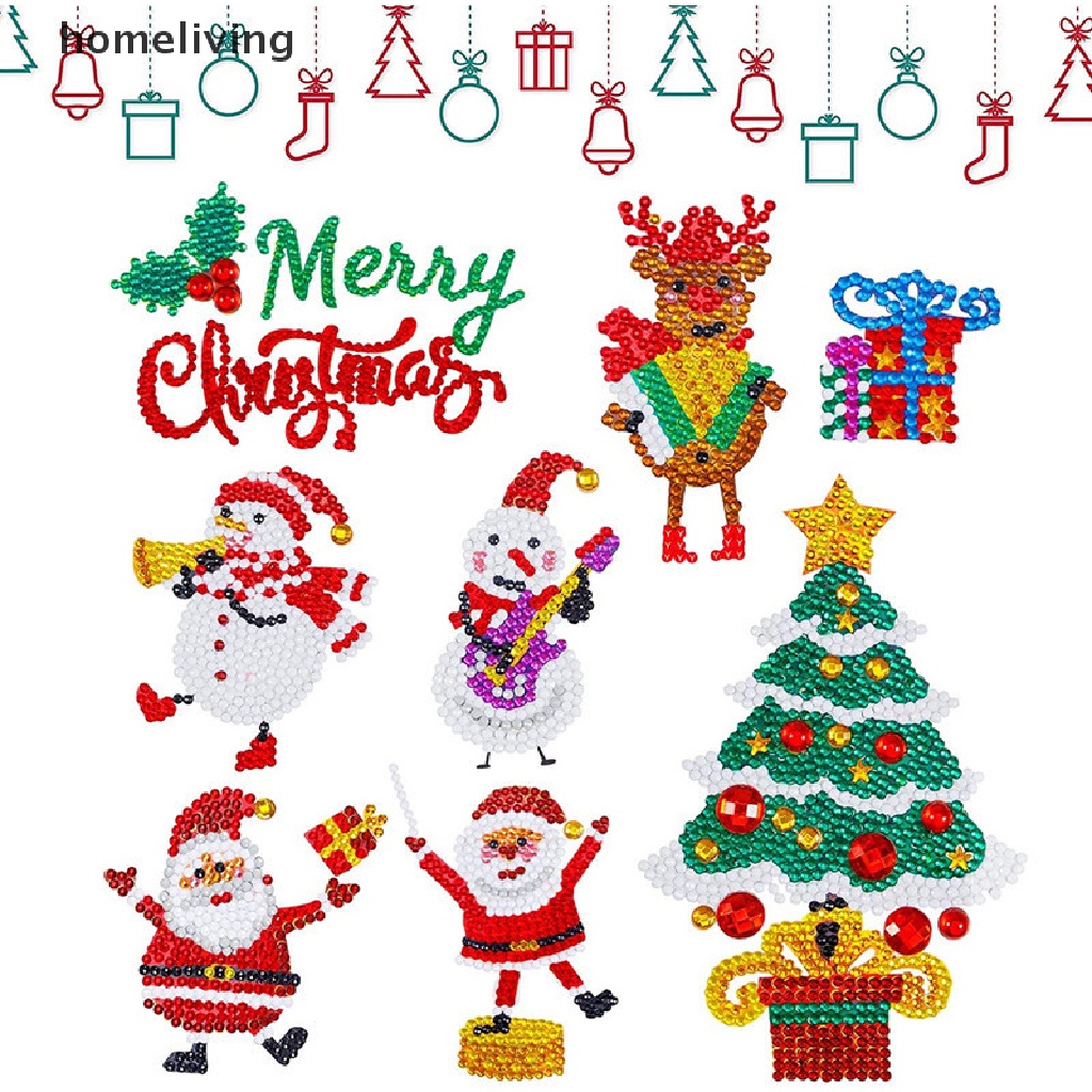 1 Bộ Tranh Đính Đá 5D Mini Tự Làm Họa Tiết Giáng Sinh Cho Người Mới Bắt Đầu