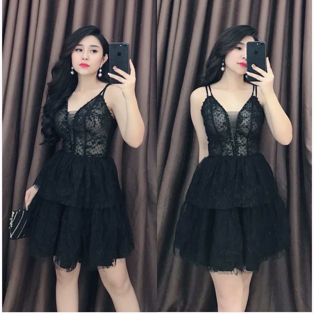 Đầm ren pha lưới