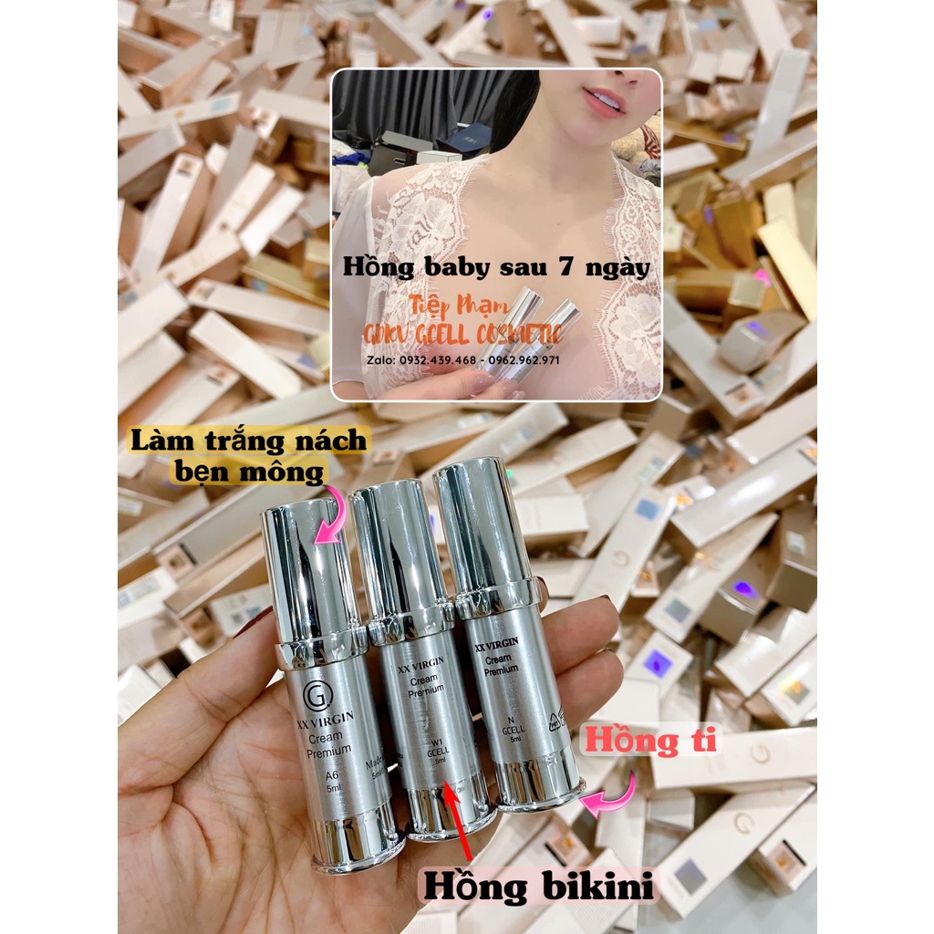 Kem Dưỡng Làm Hồng Nhũ Hoa và Bikini Xxvirgin Gcell 5ml Hàn Quốc