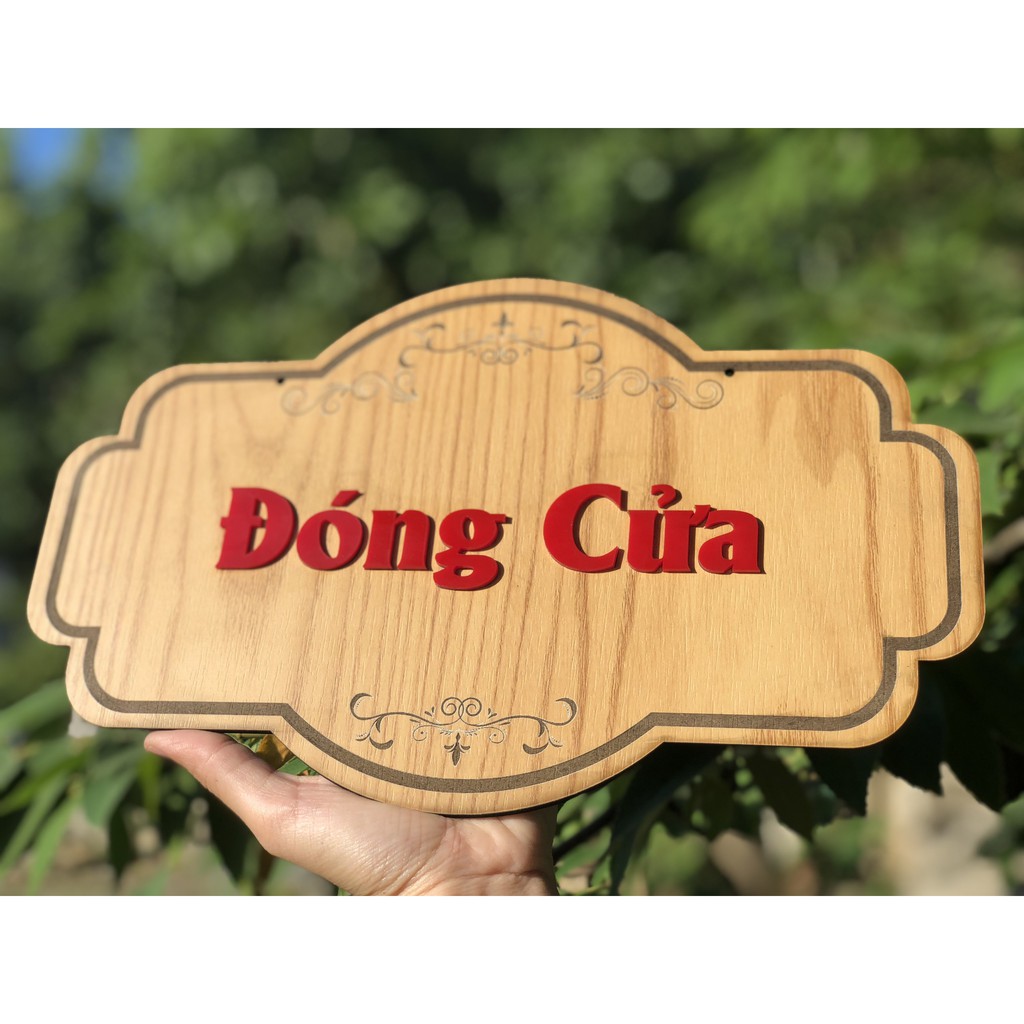 Bảng gỗ decor treo cửa hàng dành cho shop bán hàng online