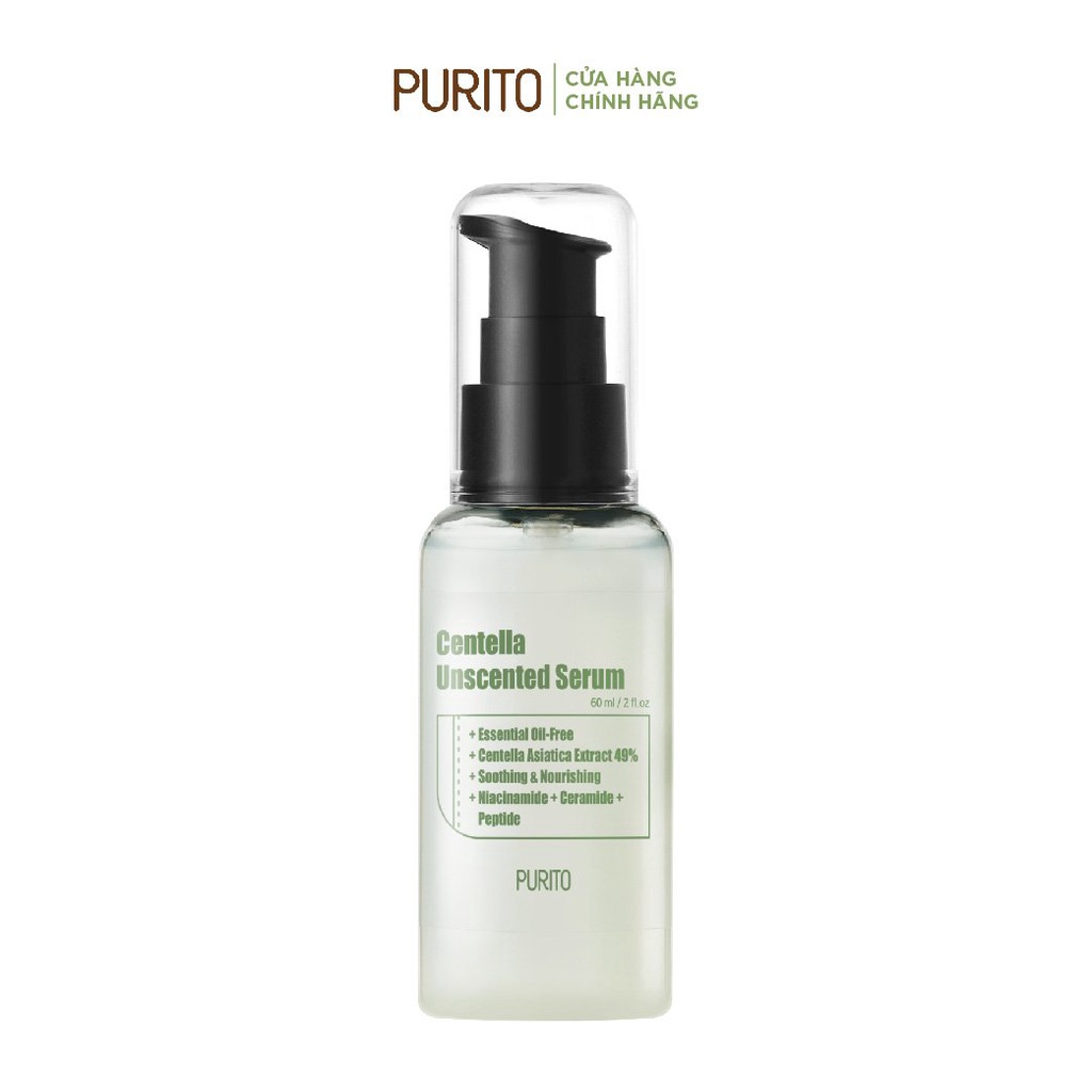 Tinh chất rau má không mùi PURITO Centella Unscented Serum 60ml