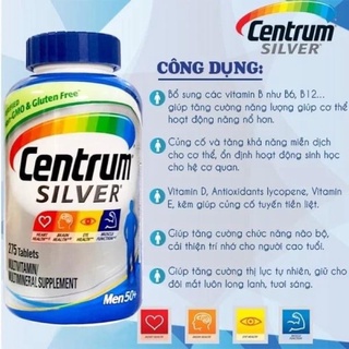 Date 2023 275 CENTRUM SILVER MEN 50+ CỦA MỸ