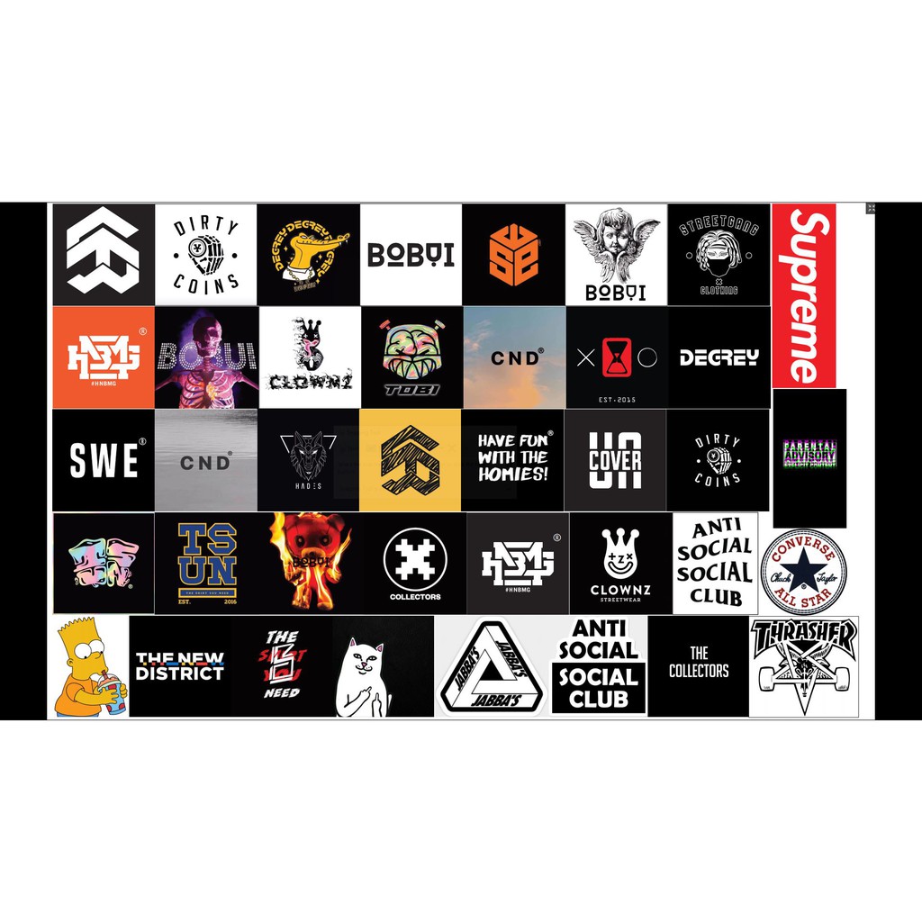 Combo 40 stickers local brand DECAL CẮT SẴN dán mũ bảo hiểm, vali, máy tính,xe, tủ lạnh, nhà....