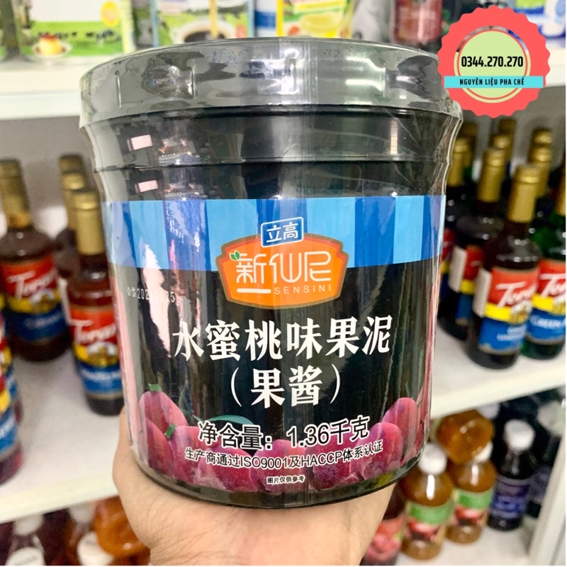 Mứt  Hoa Quả Sensini 1.36kg các vị: Xoài, Dâu, Đào, Cherry, Việt Quất, Nhiệt Đới, Ổi hồng, Kiwi, Đào Vàng