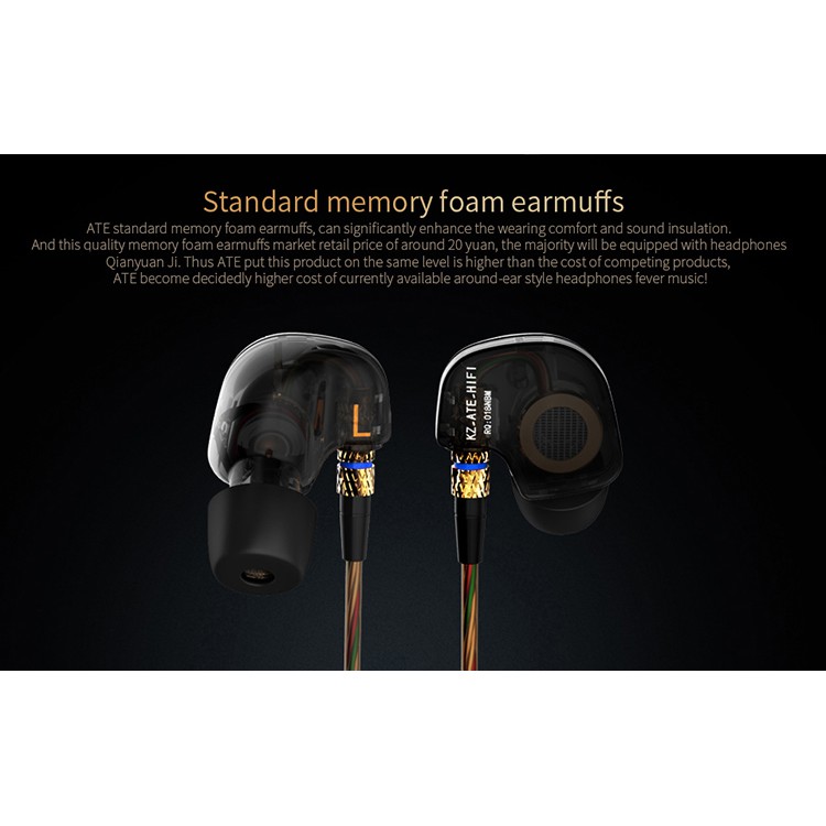 Tai nghe nhét tai KZ ATE Hifi siêu bass có mic AS10 ZST ZS10 ZST ED9 T1 chất lượng cao