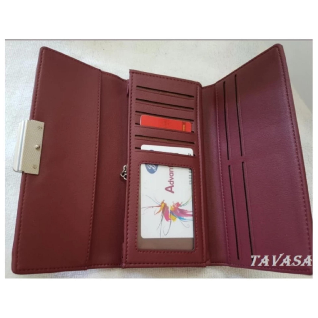 Ví nữ cầm tay cao cấp HÀn Quốc( đỏ lựu)