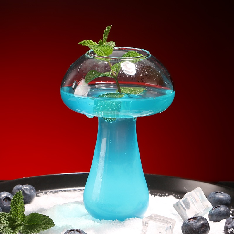 Cốc Thủy Tinh Uống Bia/Cocktail Hình Nấm Dễ Thương 280ML