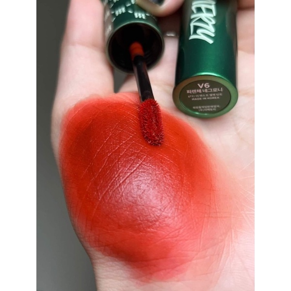 Son kem siêu mịn Merzy The First Velvet Tint V6 Green bản Noel giới hạn