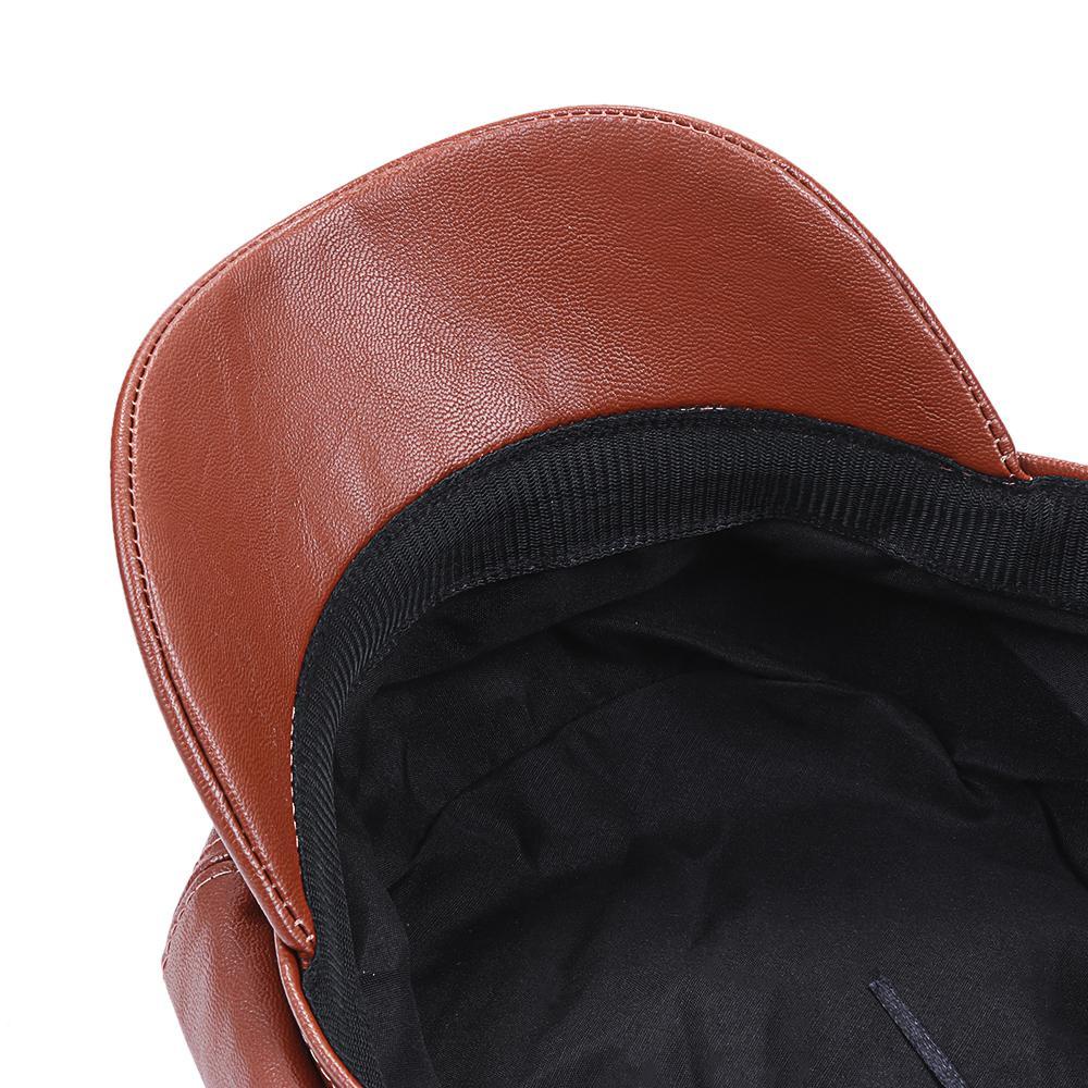 Mũ Nồi Da PU Màu Trơn Thời Trang Mới Cho Nam