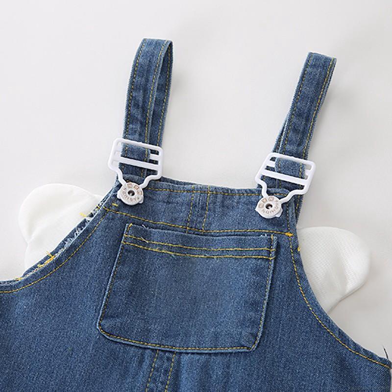 Set áo sọc cầu vồng + Quần yếm cho bé