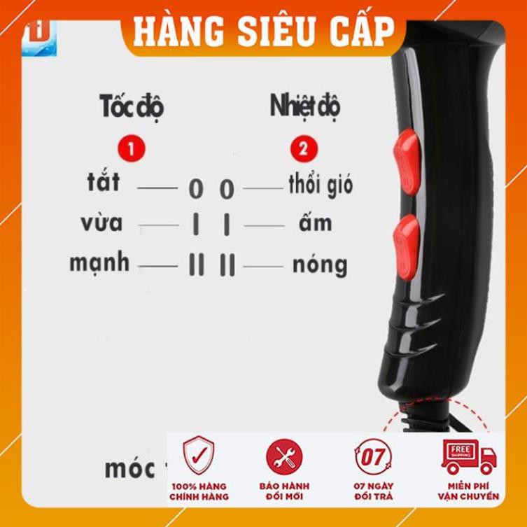 [Hộp Chính Hãng]- Máy Sấy Tóc Tạo Kiểu Deliya Công Suất Lớn 2200W Tặng Kèm Bộ Phụ Kiện 5 Chi Tiết + Bảo Hành 12 Tháng