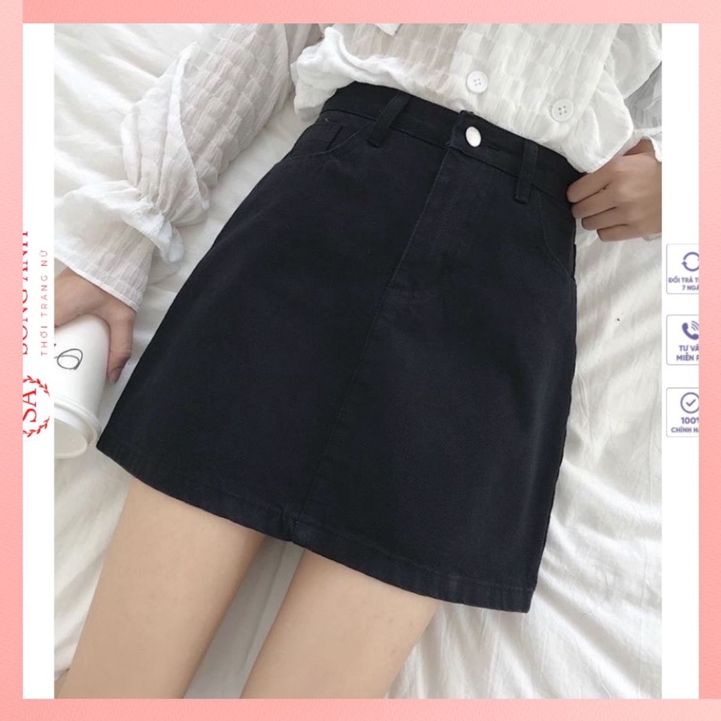 Chân Váy Chữ A Kaki 2 Túi Phong Cách Hàn Quốc Đẹp Rẻ Đủ Size Có Quần Trong