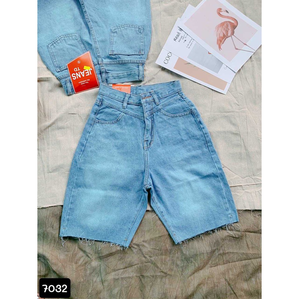 Quần shorts ngố jeans viền đai cap cao nữ ulzzang Fmstyle Saigon 20LJU11TD3001 | BigBuy360 - bigbuy360.vn