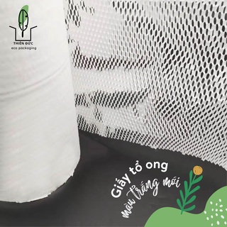 Thay thế xốp hơi, cuộn giấy tổ ong bọc hàng, gói quà 38cm x 30m giấy xi măng kraft chống sốc