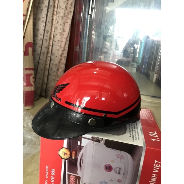 Mũ bảo hiểm Honda, yamaha nửa đầu có kính,có lưỡi