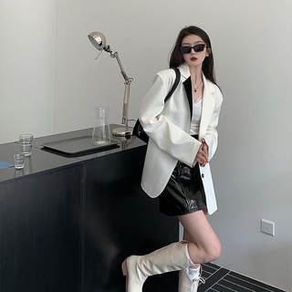 COZOK Áo khoác lửng dáng rộng phong cách retro