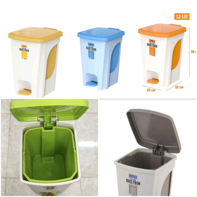 #New Hot# Thùng rác  Matsu Duy Tân pha 2 màu có ruột rời - nhựa cứng lỳ đẹp, kiểu dáng thể thao pha màu độc đáo