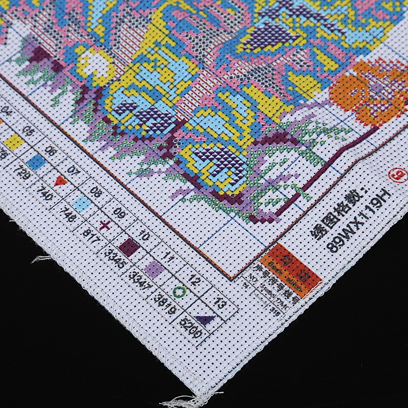 Mới Bộ Tranh Thêu Chữ Thập 14ct 21x29cm Hình Mèo Và Hoa Anh Túc