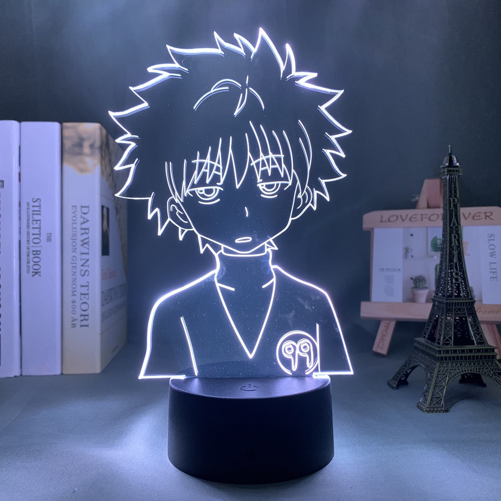 Đèn Led 3D Anime Hunter X Hunter Killua 3d Led Đèn Trang Trí Phòng Ngủ