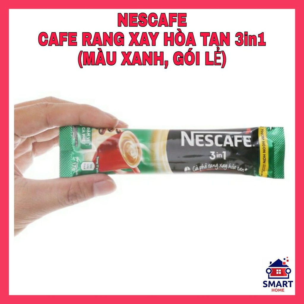 [NESCAFE-CAFE ĐẬM VỊ CÀ PHÊ, GÓI LẺ MÀU XANH] CAFE, CÀ PHÊ RANG XAY HÒA TAN, ĐẬM VỊ CÀ PHÊ