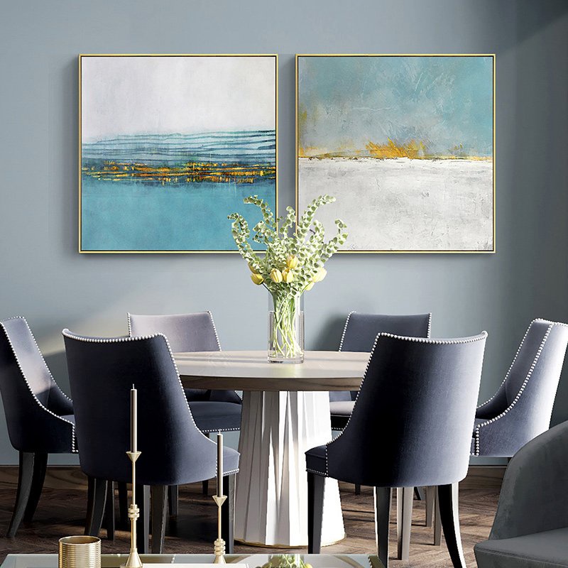 Bộ 2 tranh canvas treo tường phong cảnh biển nghệ thuật