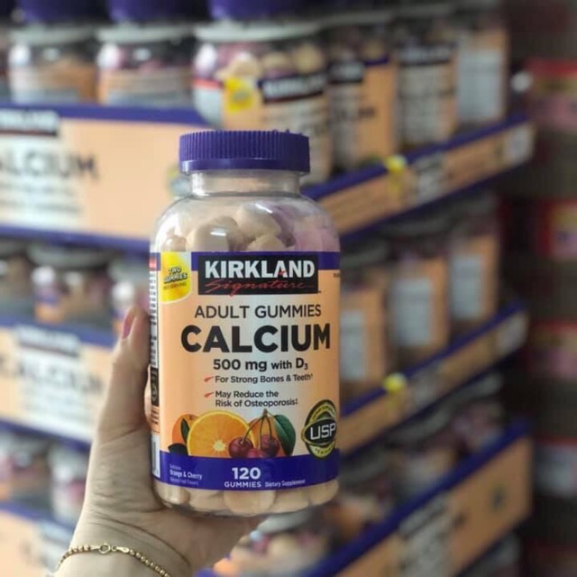 Kẹo bổ sung Canxi Kirkland Signature Calcium 500mg +D3 120 viên