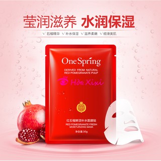 01 miếng mặt nạ mask lựu đỏ nội địa Trung Bioaqua