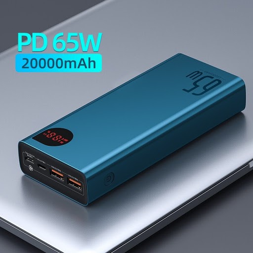 Sạc dự phòng Baseus 20000mAh 65W sạc nhanh hỗ trợ đầu ra cổng type C PD