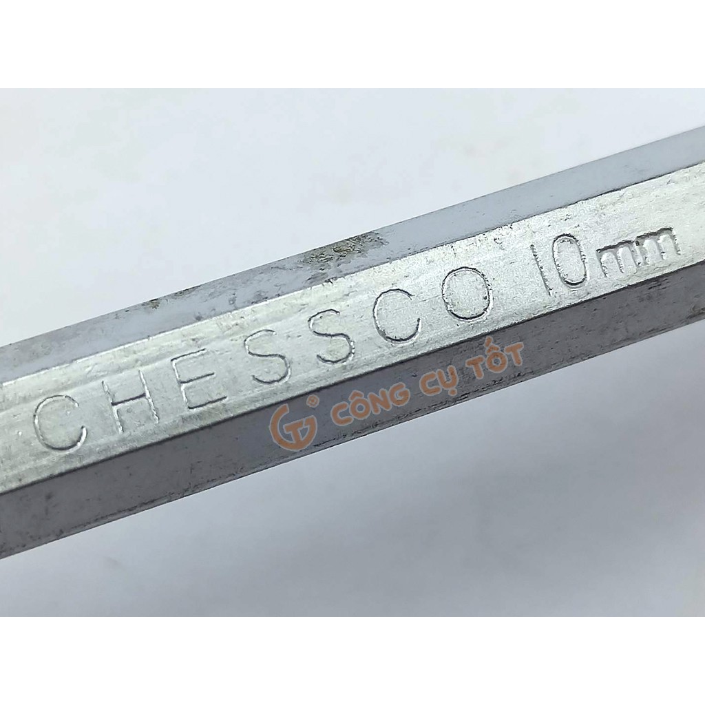 Lục giác lẻ 10mm chữ L 220x50mm hợp kim SOM440 trắng