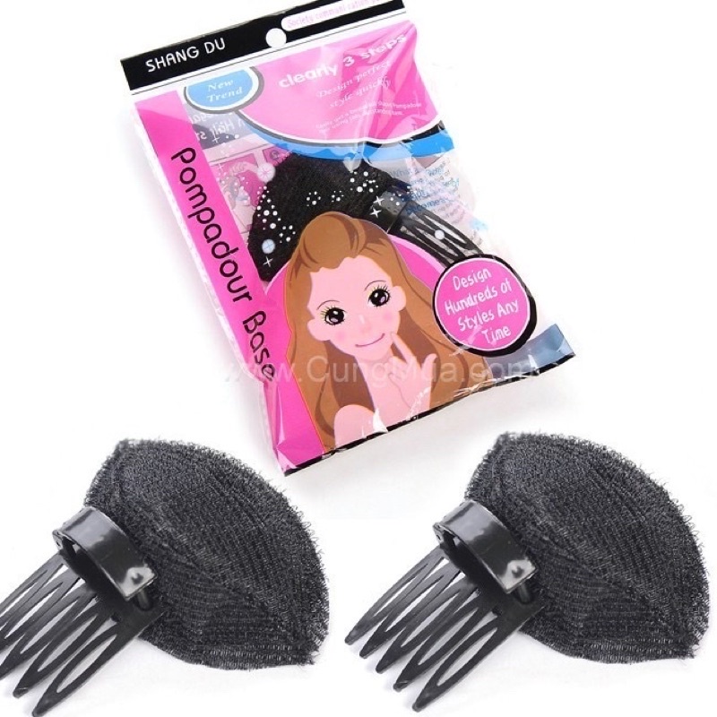 Mái độn Phồng có bấm gài tóc cố định.