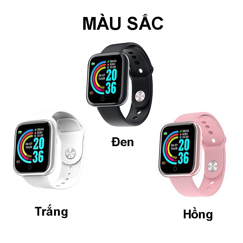 Đồng hồ điện tử nam nữ y68 đồng hồ thông minh đổi hình nền, thông báo tin nhắn cuộc gọi