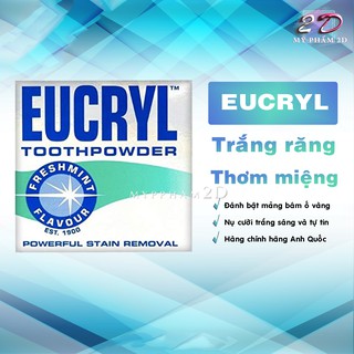 [Hàng loại 1] Bột Tẩy Trắng Răng Eucryl Anh Quốc Toothpowder Freshmint 50g