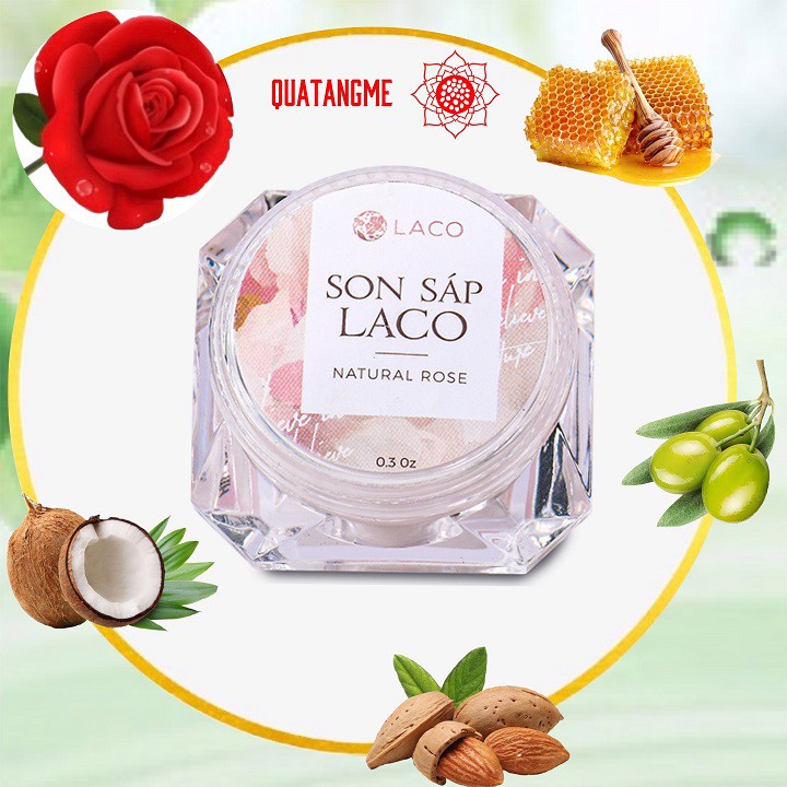 SON SÁP DƯỠNG MÔI LACO ORGANIC 100% nguyên liệu tự nhiên