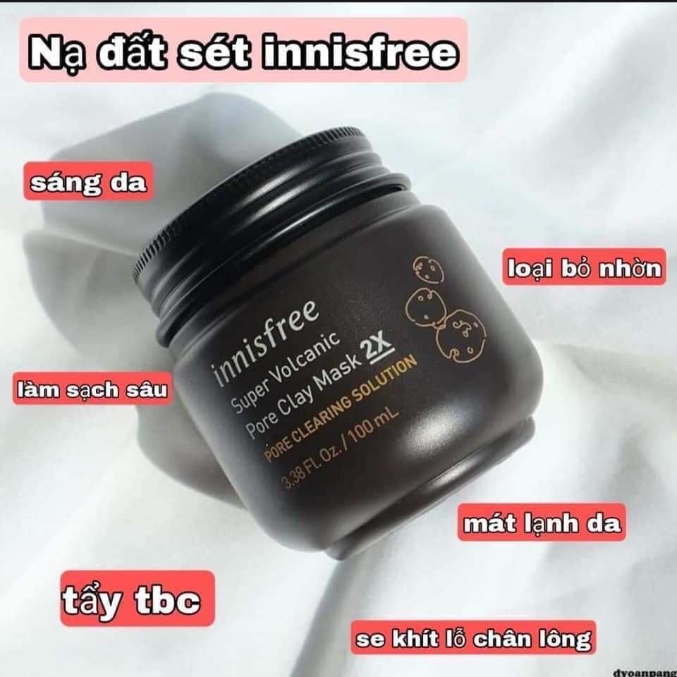 MẶT NẠ ĐẤT SÉT TRO NÚI LỬA INNISFREE SUPER VOLCANIC PORE CLAY MASK 2X
