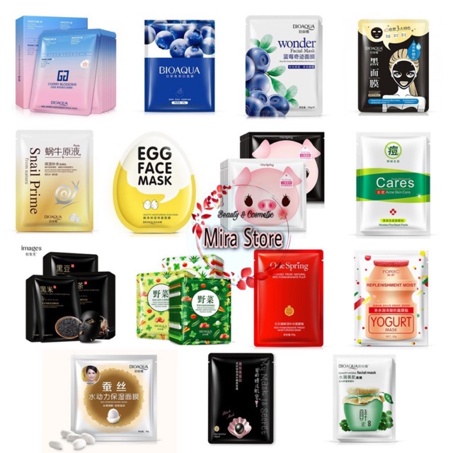 Combo 100 mặt nạ NỘI ĐỊA TRUNG Dưỡng Da