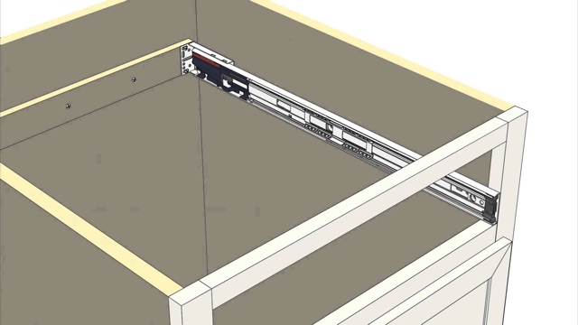 Ray bi lắp hộc tủ , ngăn kéo 3 tầng bản 4p2