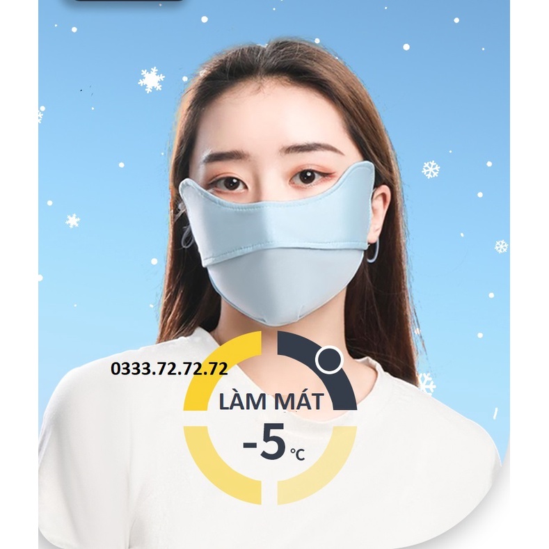 Khẩu Trang Chống Nắng UPF 35/50+ Ngăn Chặn 97% Tia UV, giặt được EmmoSun