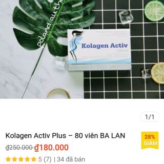 Sản phẩm Kolagen activ plus - 80 viên Balan