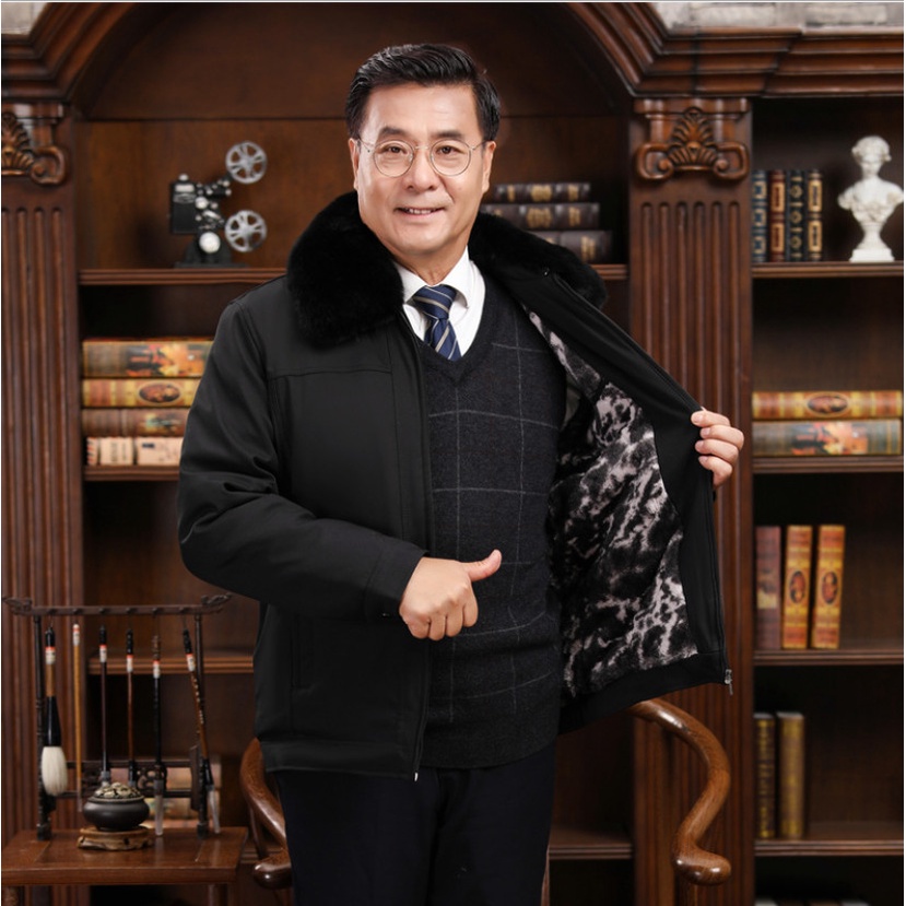 Áo khoác lót lông cho ông, cho bố