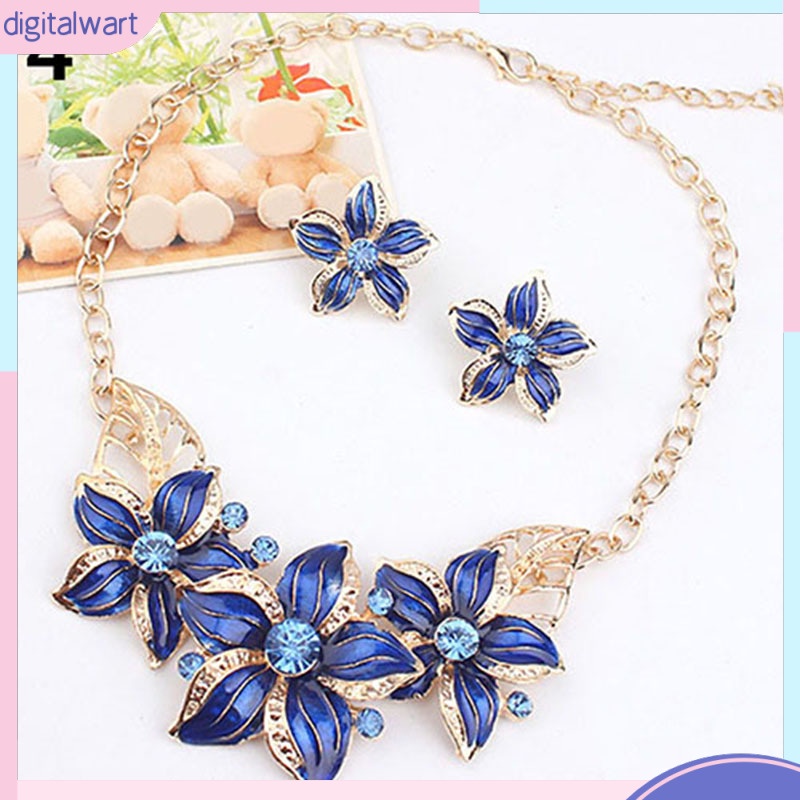 Dây chuyền mặt hoa đính đá thời trang cho nữ